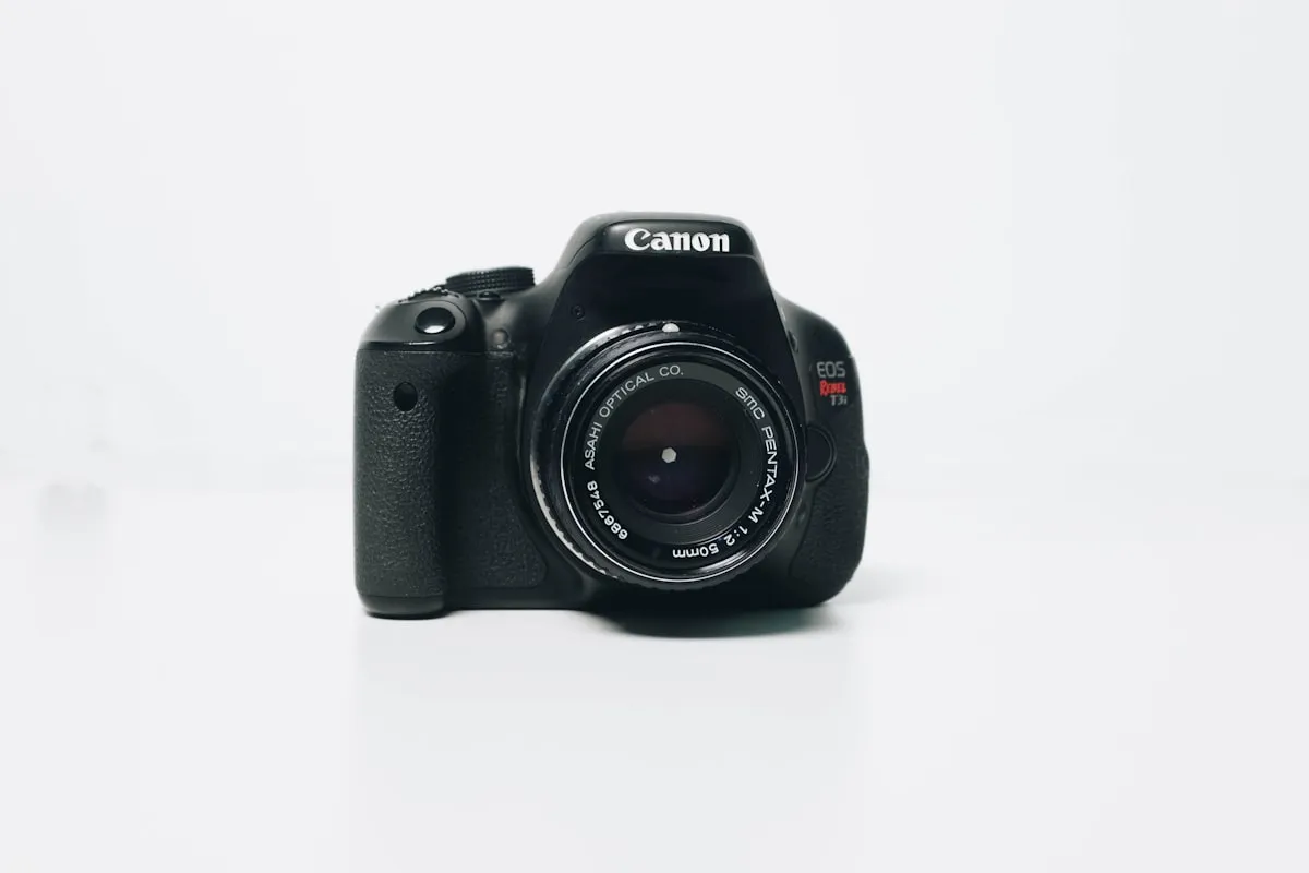 A camera set up for taking ID photos with proper lighting